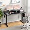 Black Height Adjustable Electric Standing Desk with 2 Fabric Drawers and 2 Hanging Hooks